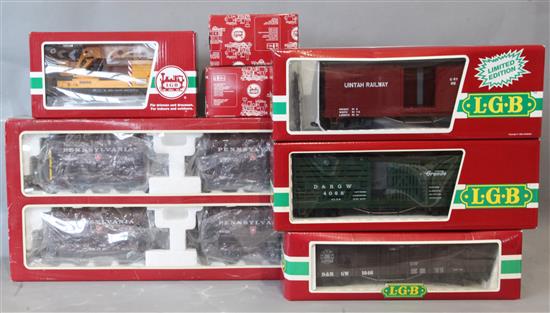 Lehmann Gross Bahn G gauge carriages and rolling stock; all 7 boxed